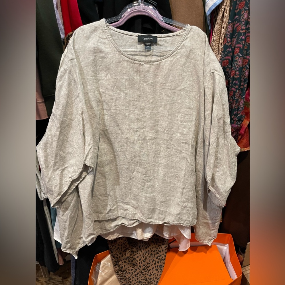 Karen Kane 1x linen top